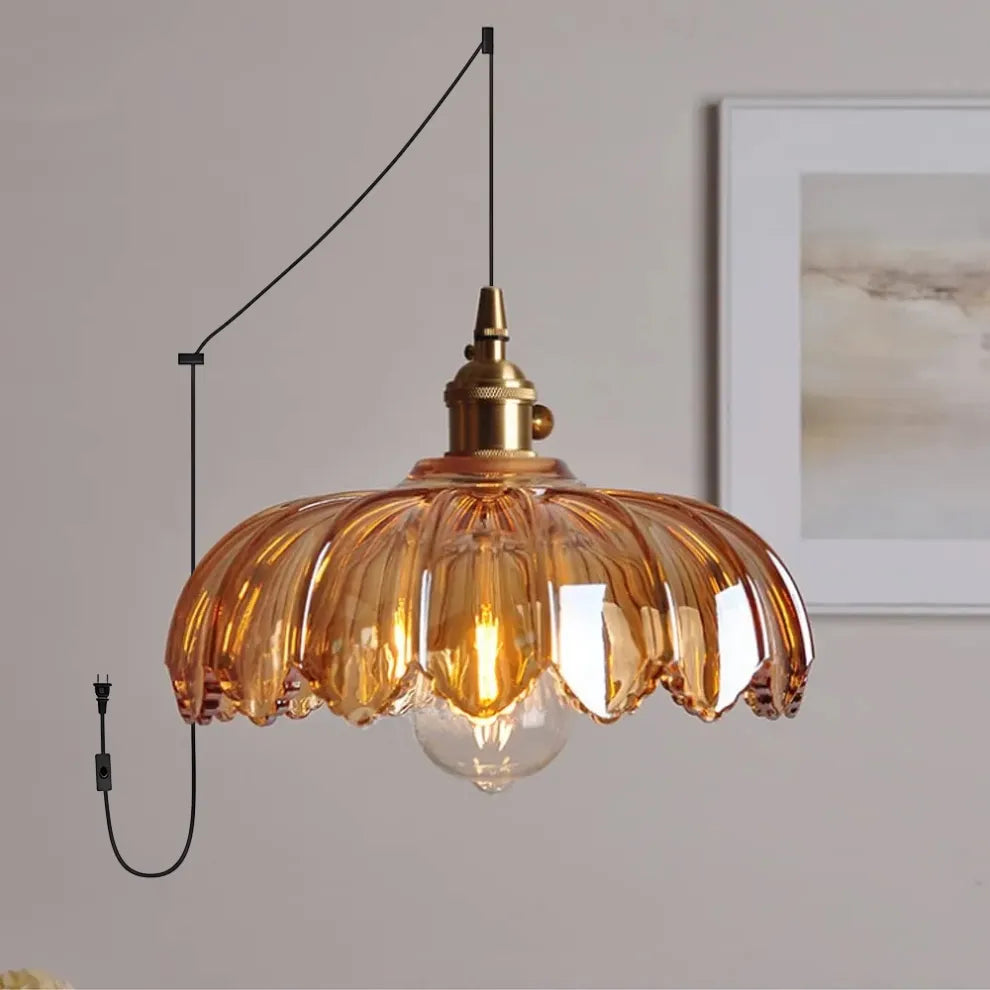 Vintage Glass Flower Ceiling Light – Kitchen & Hallway