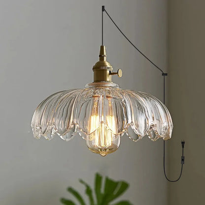 Vintage Glass Flower Ceiling Light – Kitchen & Hallway
