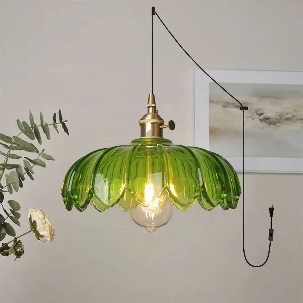 Vintage Glass Flower Ceiling Light – Kitchen & Hallway