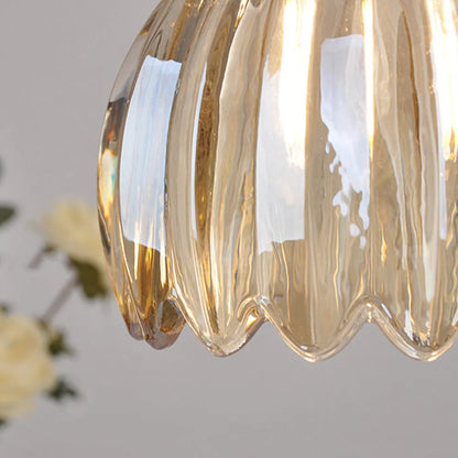 Vintage Flower Glass Pendant Light