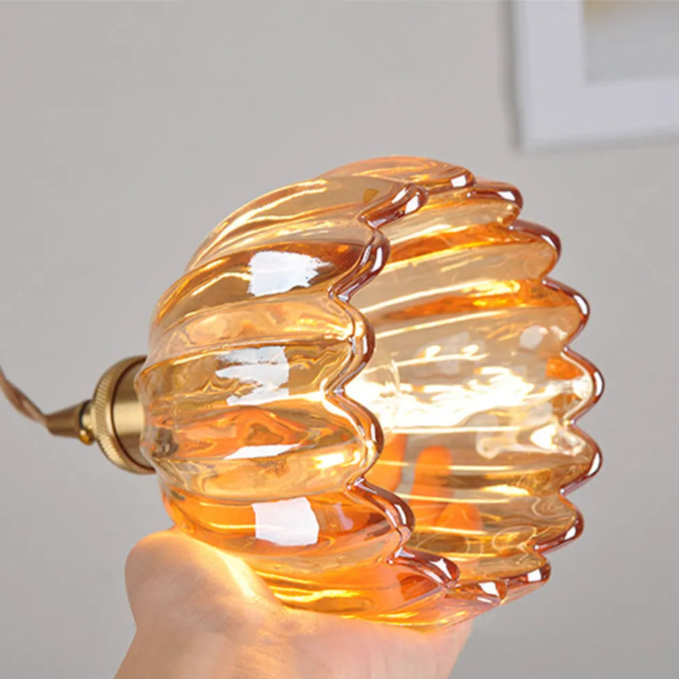 Vintage Flower Glass Pendant Light