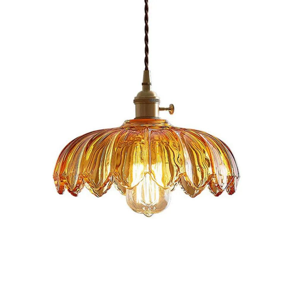 Vintage Glass Flower Ceiling Light – Kitchen & Hallway