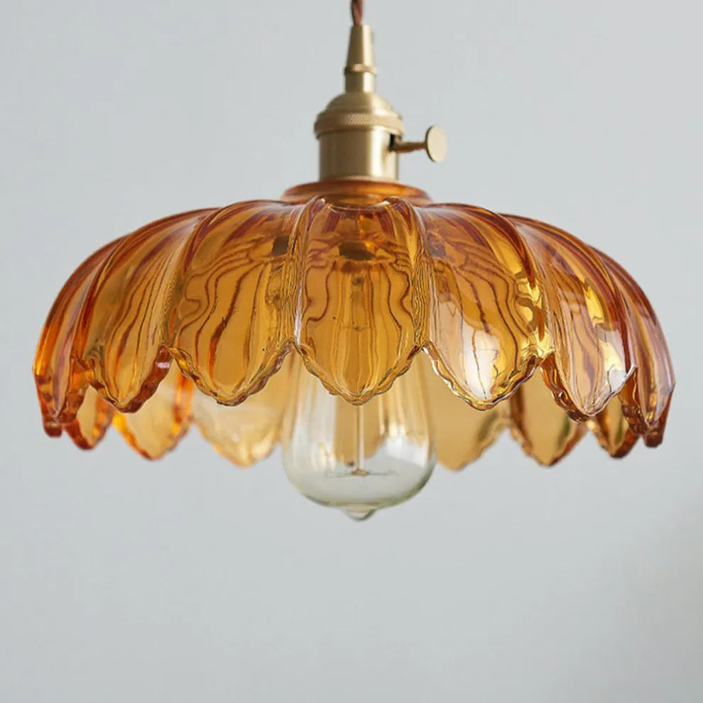 Vintage Glass Flower Ceiling Light – Kitchen & Hallway
