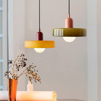 Modern Bauhaus Glass LED Pendant Light