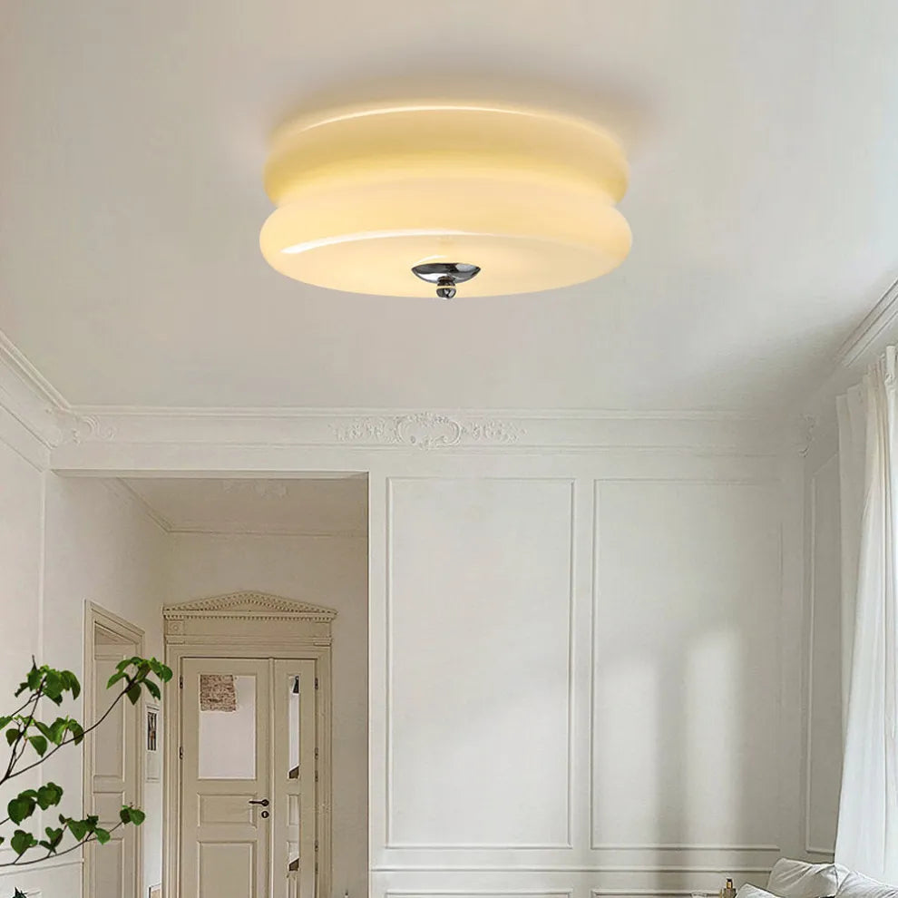 Art Deco Cream Cake Ceiling Light