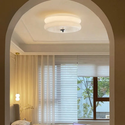 Art Deco Cream Cake Ceiling Light