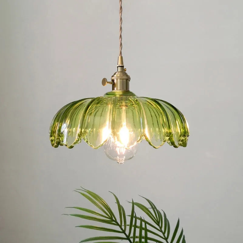 Vintage Glass Flower Ceiling Light – Kitchen & Hallway