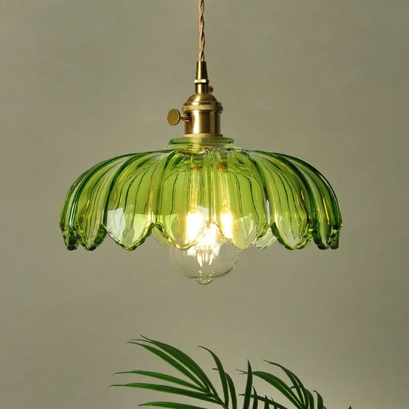 Vintage Glass Flower Ceiling Light – Kitchen & Hallway