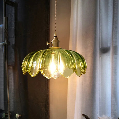 Vintage Glass Flower Ceiling Light – Kitchen & Hallway