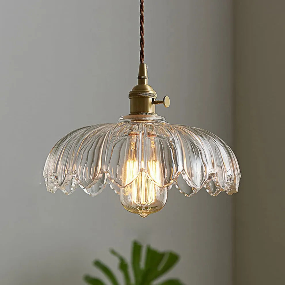 Vintage Glass Flower Ceiling Light – Kitchen & Hallway