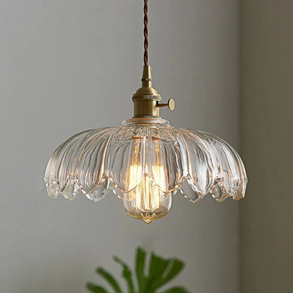 Vintage Glass Flower Ceiling Light – Kitchen & Hallway