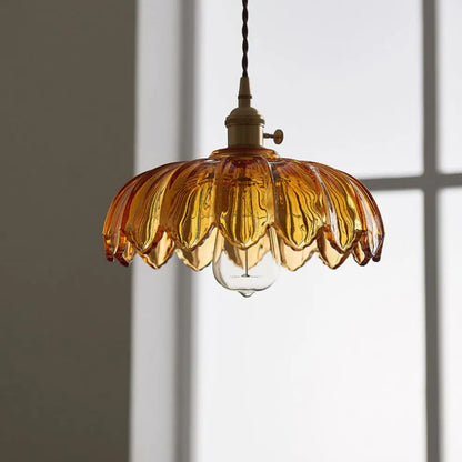 Vintage Glass Flower Ceiling Light – Kitchen & Hallway