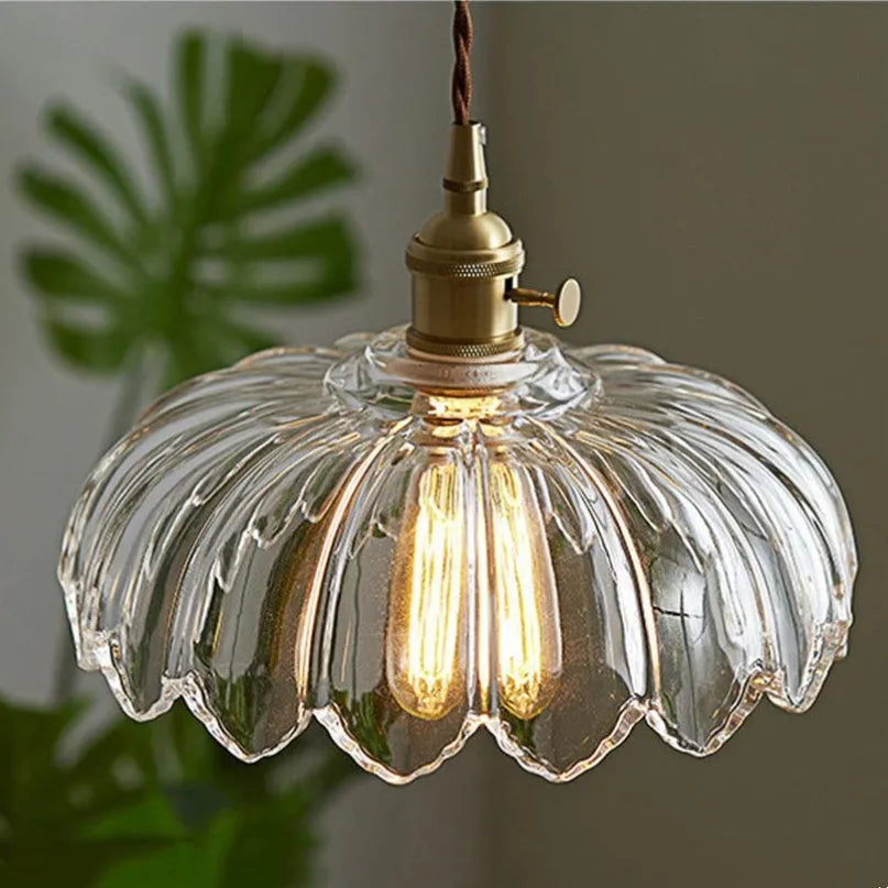 Vintage Glass Flower Ceiling Light – Kitchen & Hallway