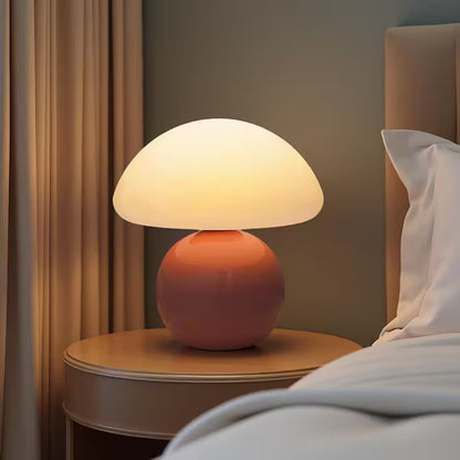 French Cream Mushroom Lamp