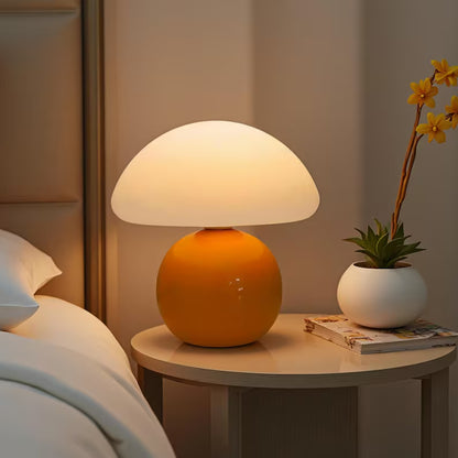 French Cream Mushroom Lamp