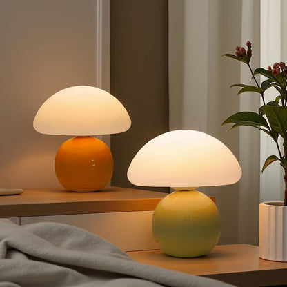French Cream Mushroom Lamp