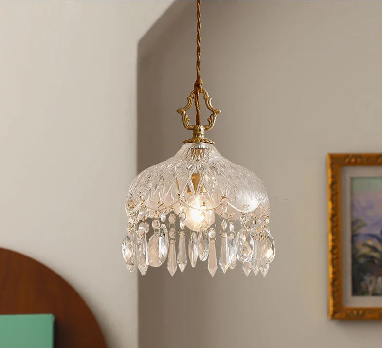 Crystal Floral Pendant Light