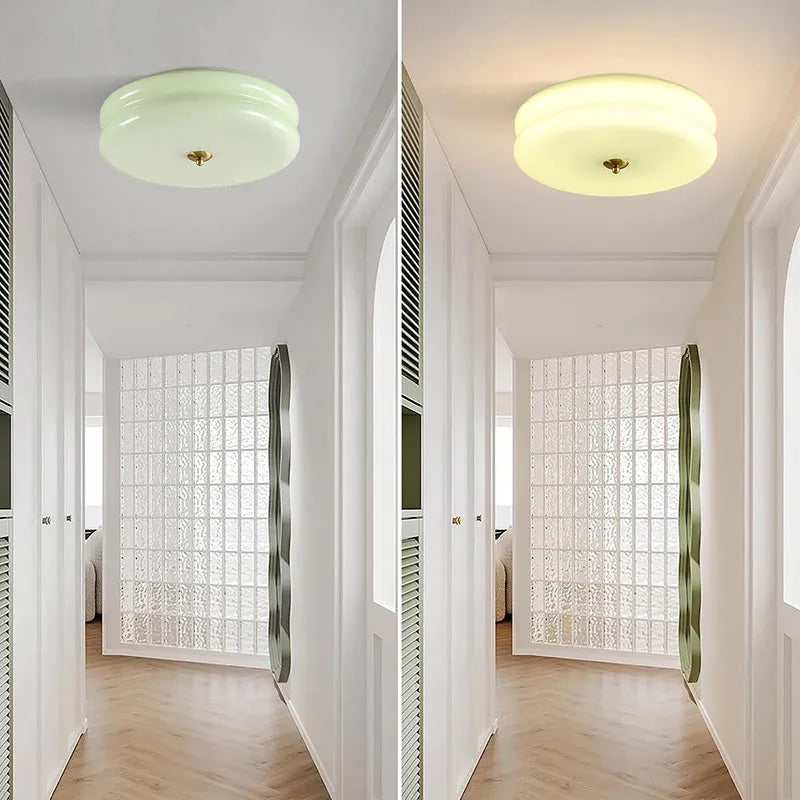 Art Deco Cream Cake Ceiling Light