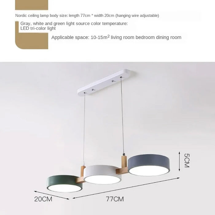 Tyalez Stylish Metal Multi Light Nordic Flush Ceiling Light For Kitchen